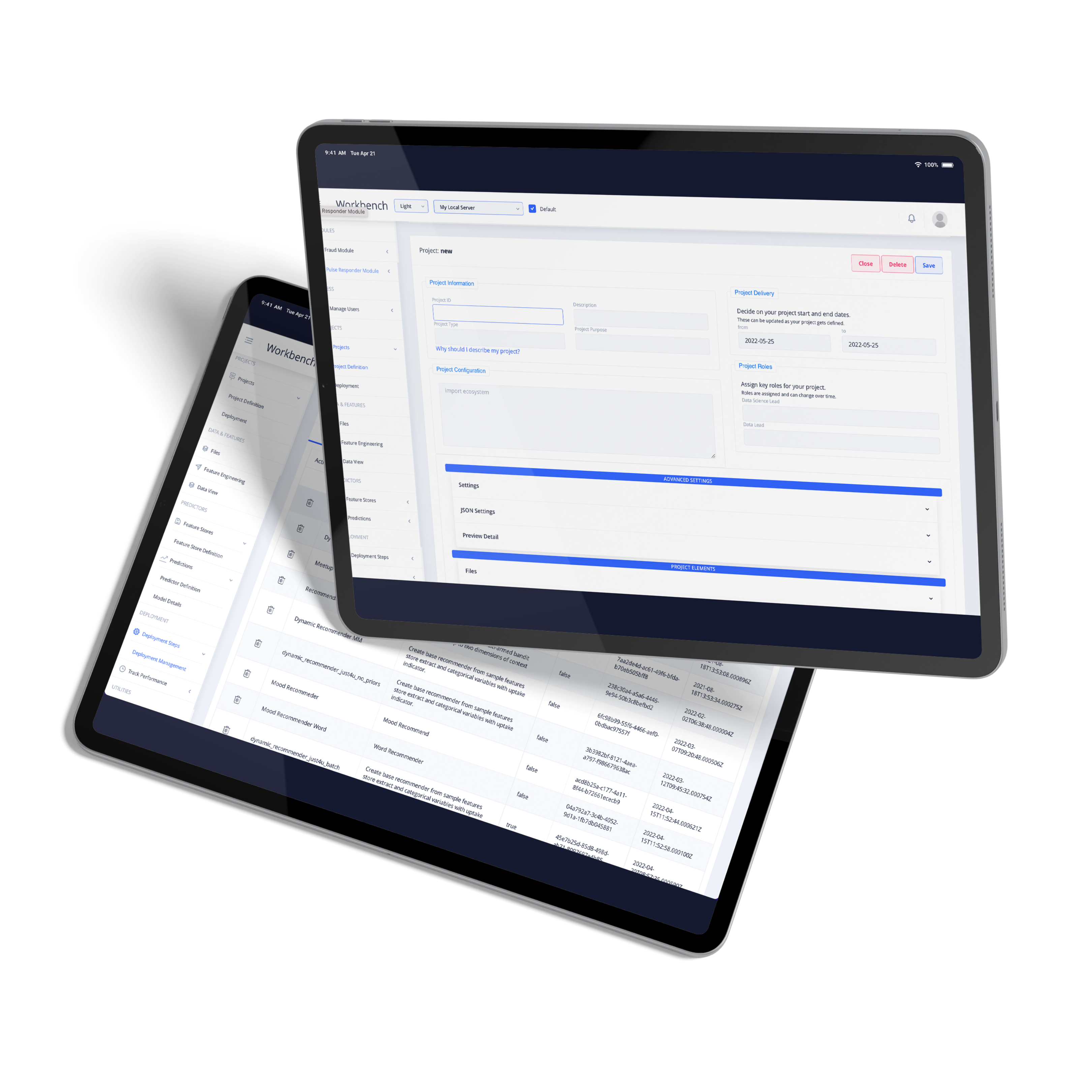 UI showcasing the ability to access behavioral AI tools and predictions from any device